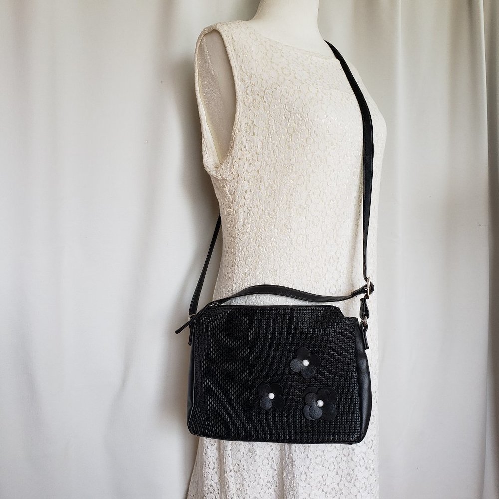 BENTLEY LEATHERS Mia & Luca Very Long Adjustable strap Crossbody Shoulder floral